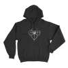 Niteharts Vintage Metal Heart Unisex Hoodie Black
