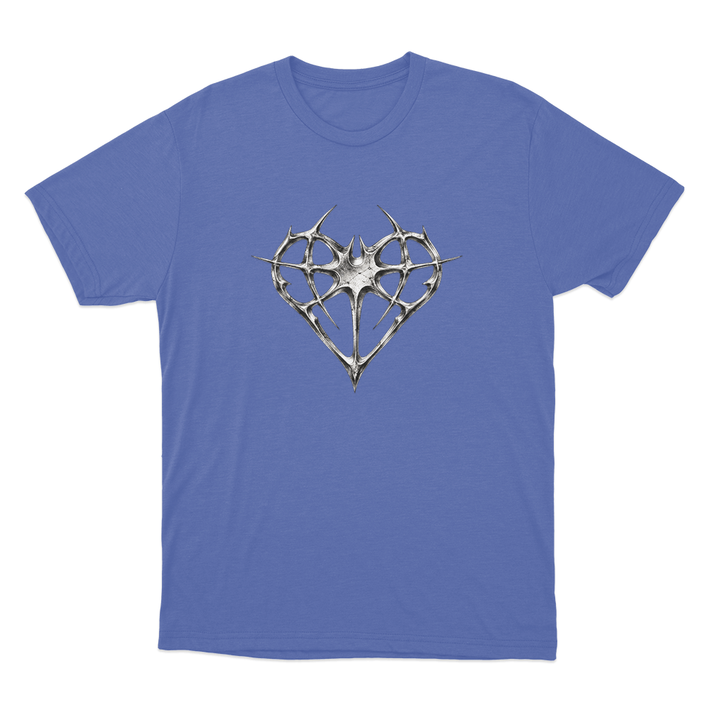Niteharts Vintage Metal Heart Unisex T Shirt Blue Niteharts Vintage Metal Heart Unisex T Shirt Blue