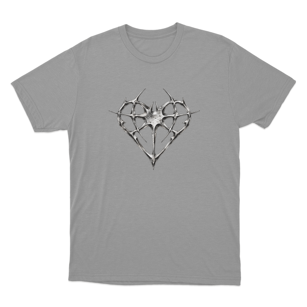 Niteharts Vintage Metal Heart Unisex T Shirt Grey Niteharts Vintage Metal Heart Unisex T Shirt Grey