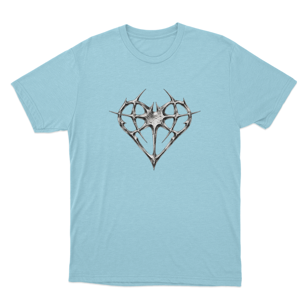 Niteharts Vintage Metal Heart Unisex T Shirt Sky Blue Niteharts Vintage Metal Heart Unisex T Shirt Sky Blue